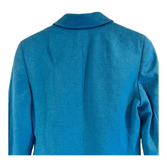 Akris Punto Wool Angora Two Button Blazer Womens Size 6 Blue Long Sleeve READ - Picture 3 of 16